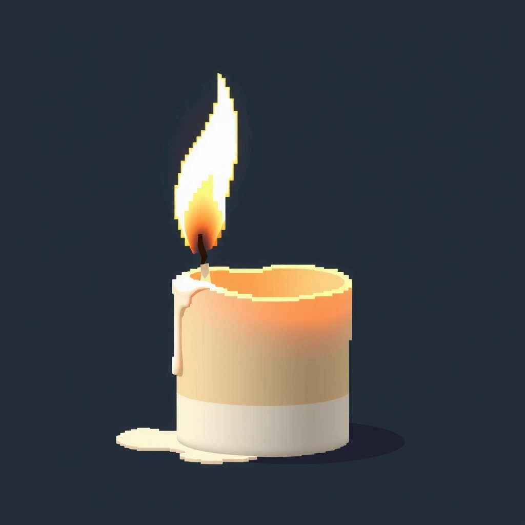 Pixel Candle Art 2